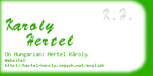 karoly hertel business card